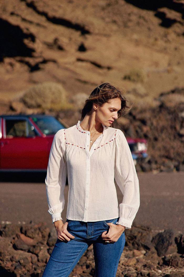 La Petite étoile Blouse Droite Blanche - Beattie