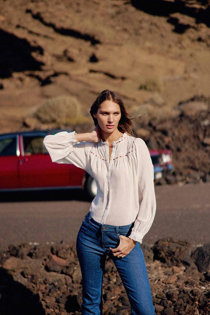 La Petite étoile Blouse Droite Blanche - Beattie