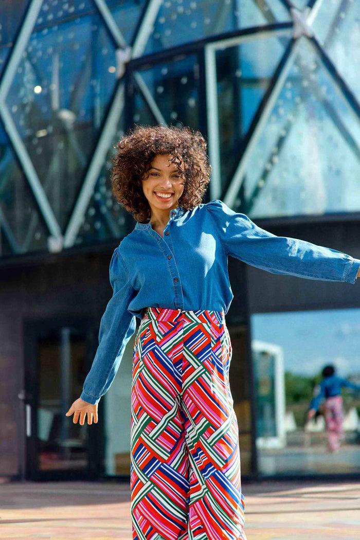 La Petite étoile Blouse En Denim Wash - Billie