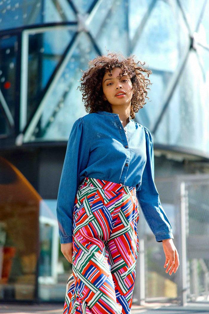 La Petite étoile Blouse En Denim Wash - Billie