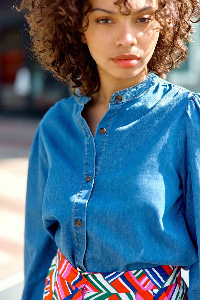 la petite étoile Blouse en denim wash - Billie