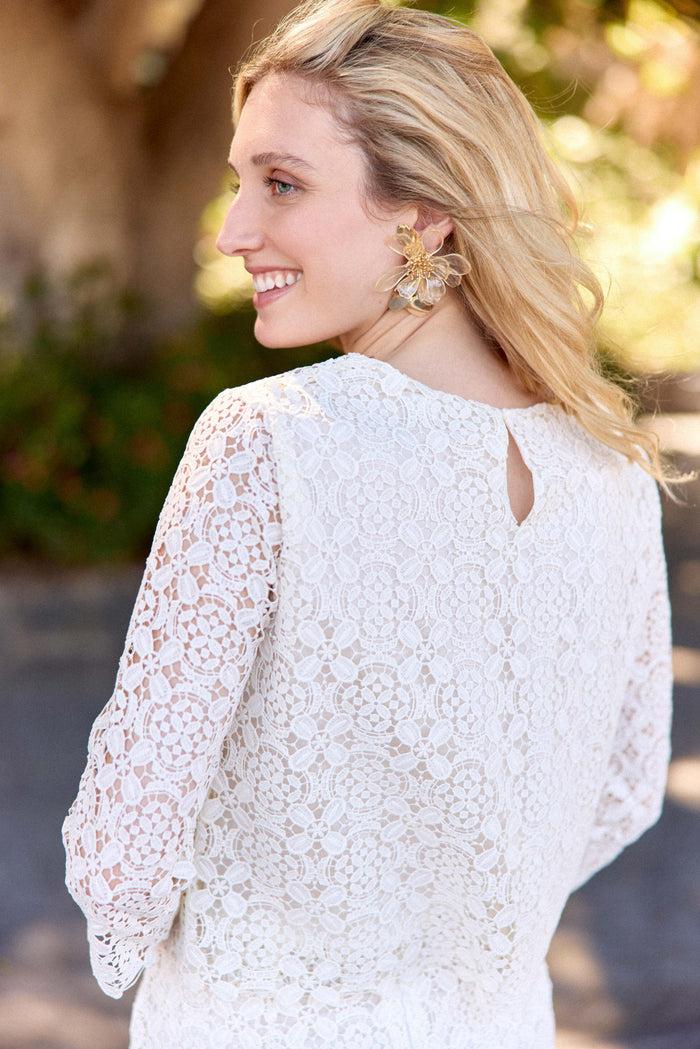 La Petite étoile Blouse En Guipure Ivoire - Bleya