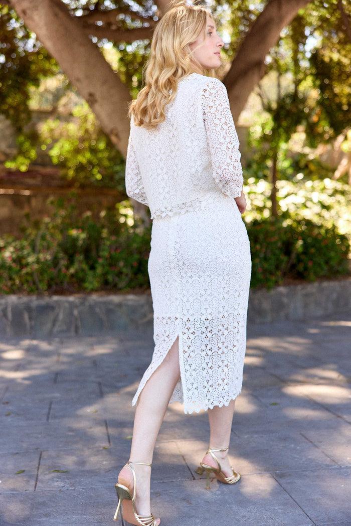 La Petite étoile Blouse En Guipure Ivoire - Bleya