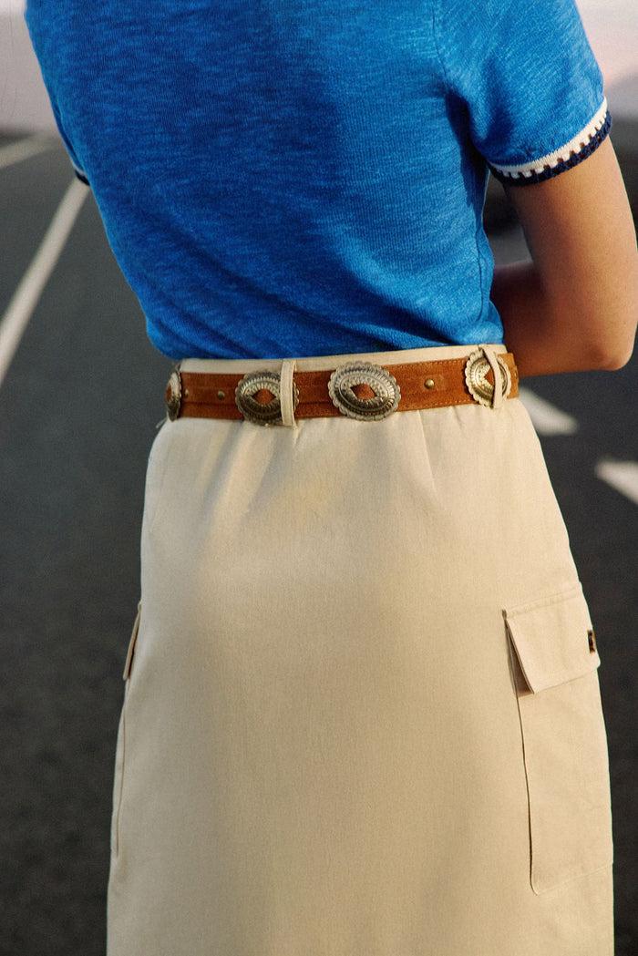 La Petite étoile Ceinture Cuir Camel - Alicia