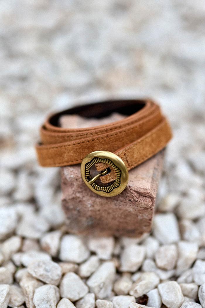 la petite étoile Ceinture cuir camel - Arlowa