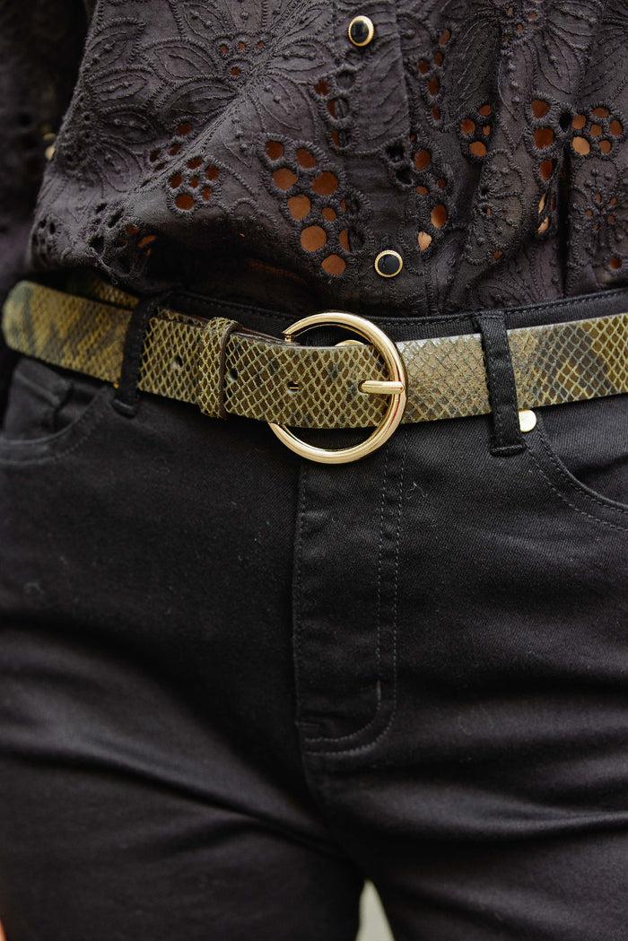 la petite étoile Ceinture cuir Dixon S - Kaki