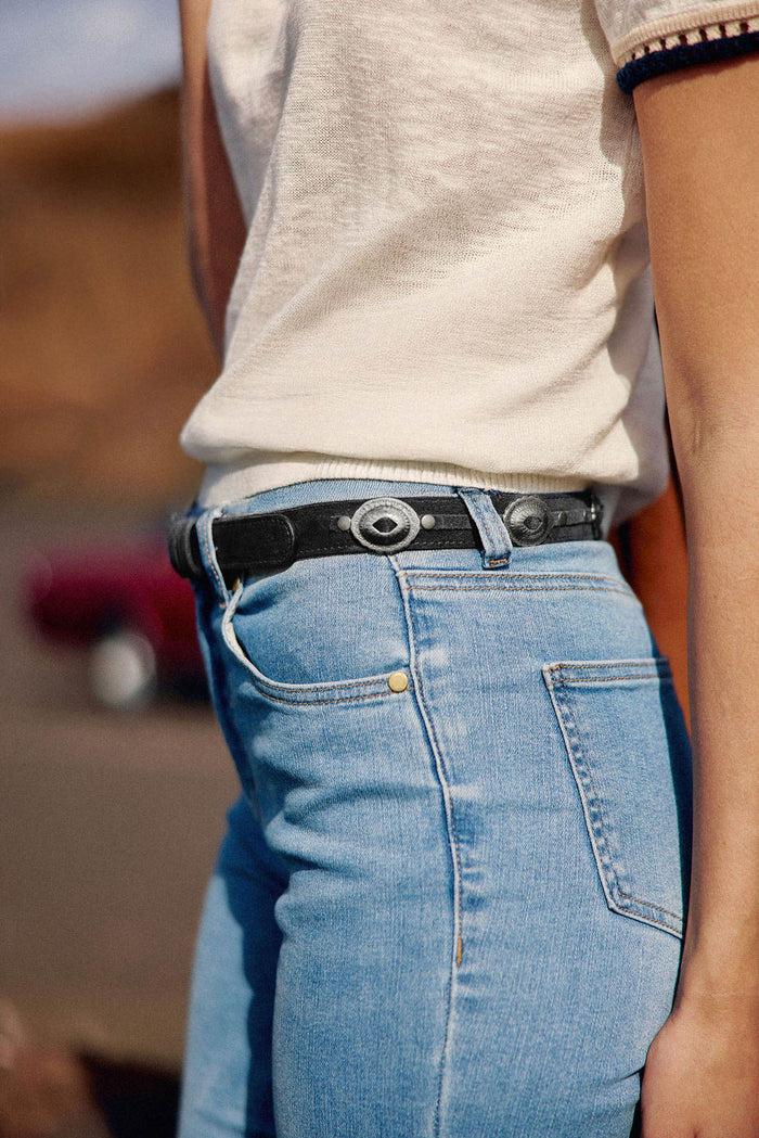 La Petite étoile Ceinture Cuir Noir - Alicio