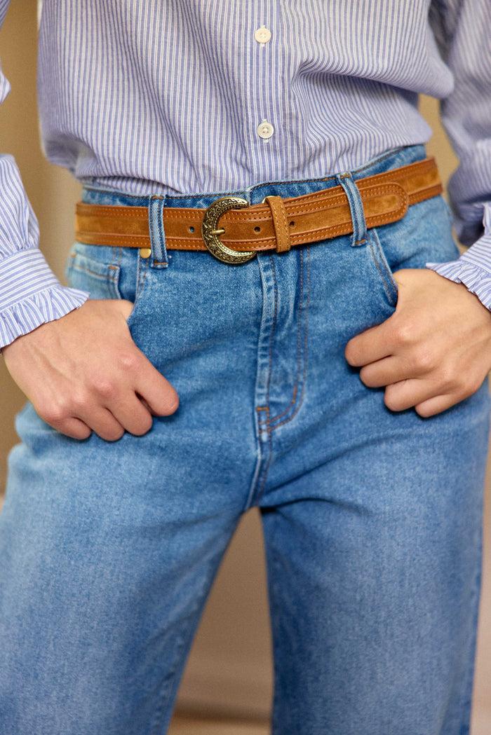 La Petite étoile Ceinture En Cuir Ash - Camel