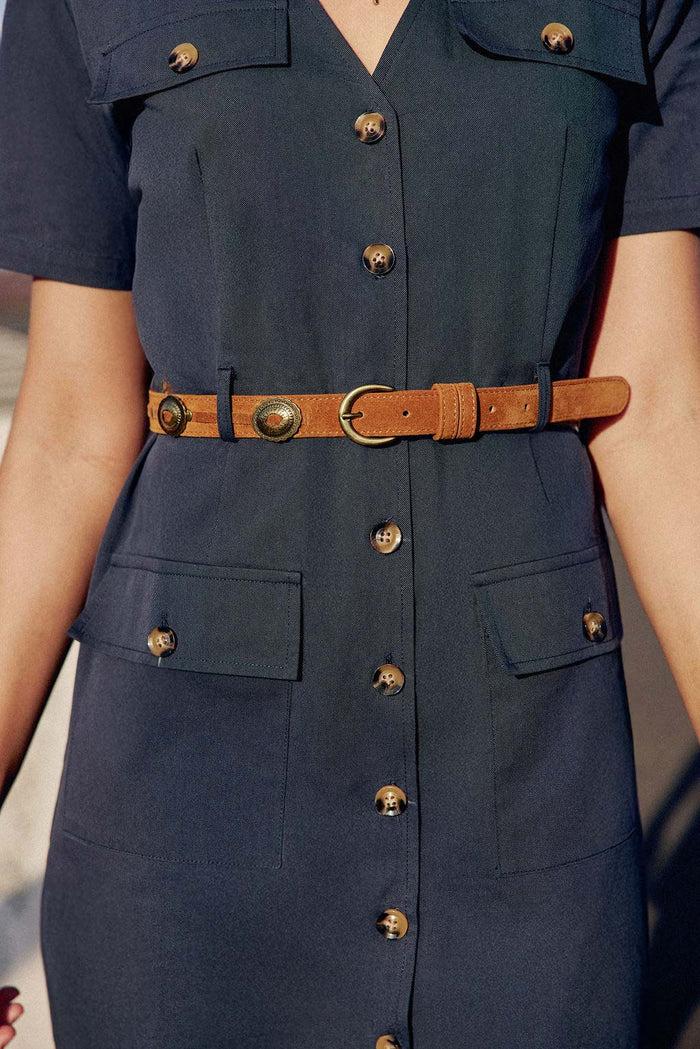 La Petite étoile Ceinture En Cuir Camel - Alicio