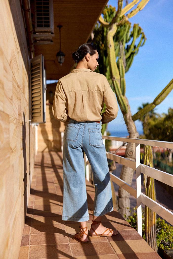 La Petite étoile Chemisier Droit Beige - Coralia