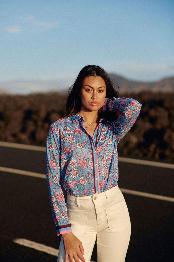 la petite étoile Chemisier droit floral - Cathya