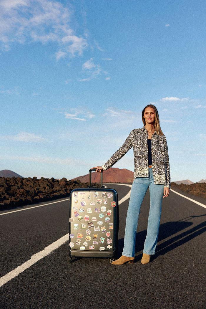 La Petite étoile Chemisier Droit Ikat Bleu - Clea