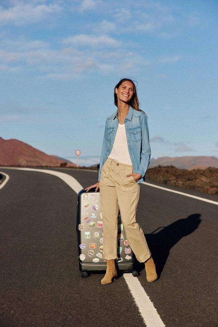 La Petite étoile Chemisier En Denim Stone - Erila