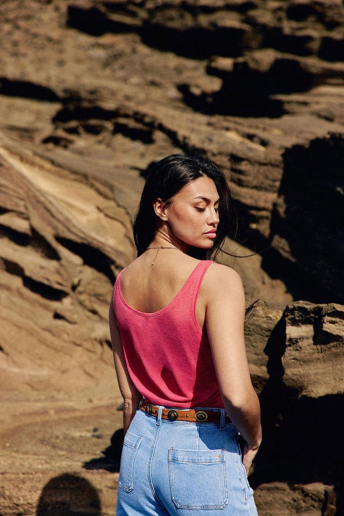 La Petite étoile Débardeur Col Rond Rose - Diane