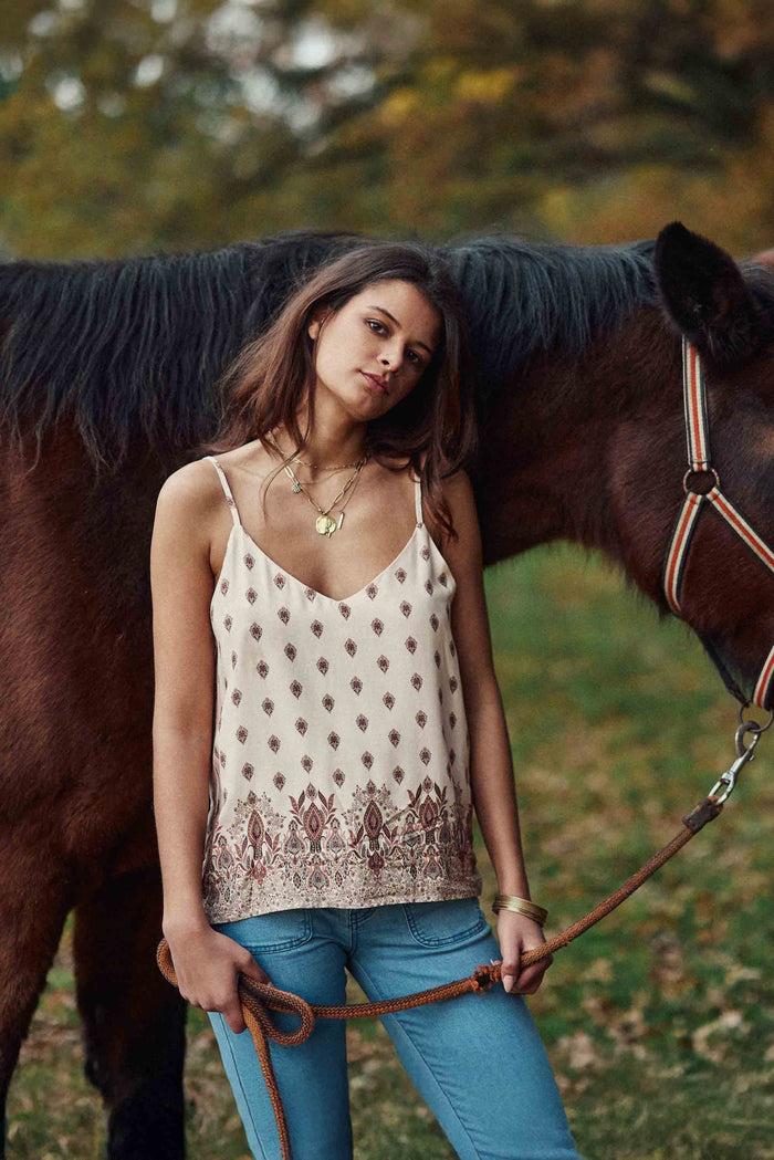 La Petite étoile Debardeur Col V Dalia - Floral