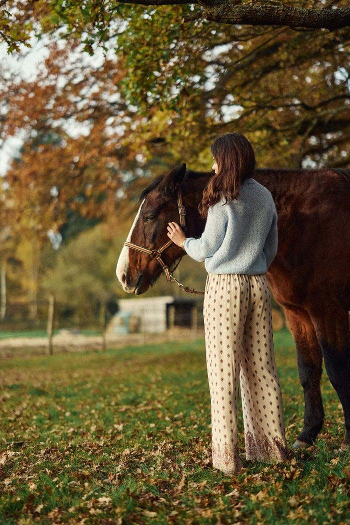 La Petite étoile Gilet En Maille Bleu Ciel - Mara