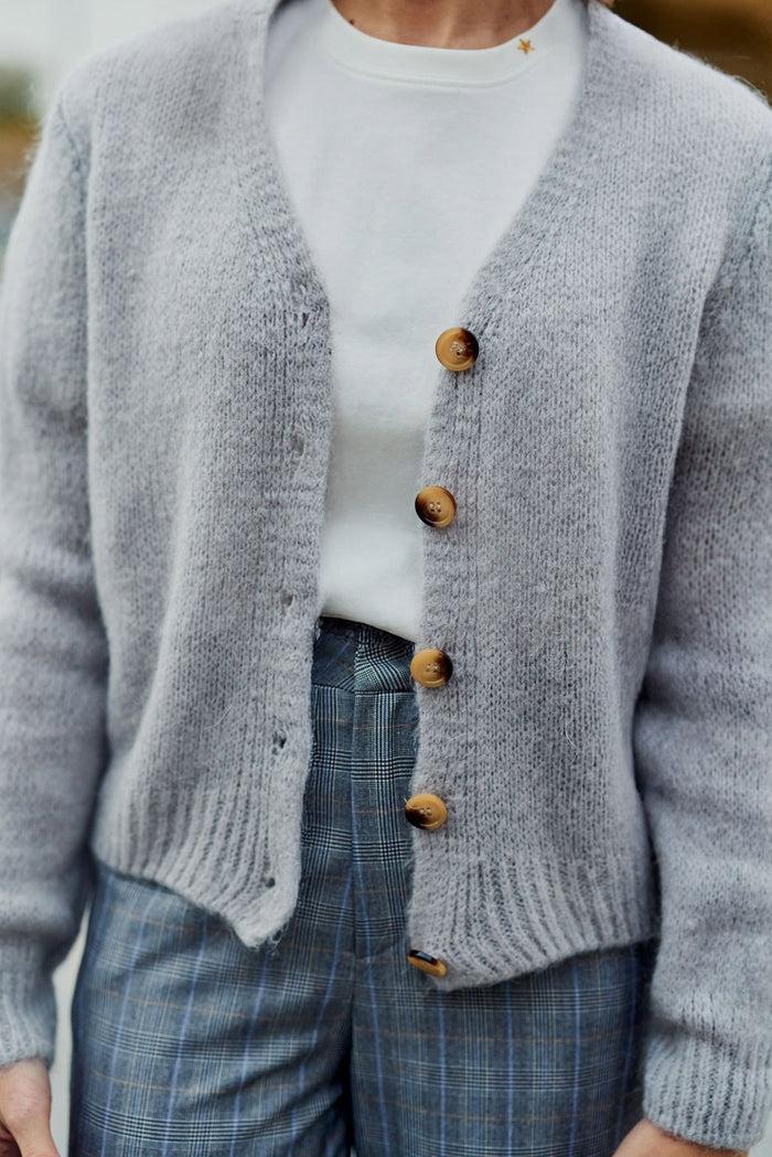 La Petite étoile Gilet En Maille Gris - Mara