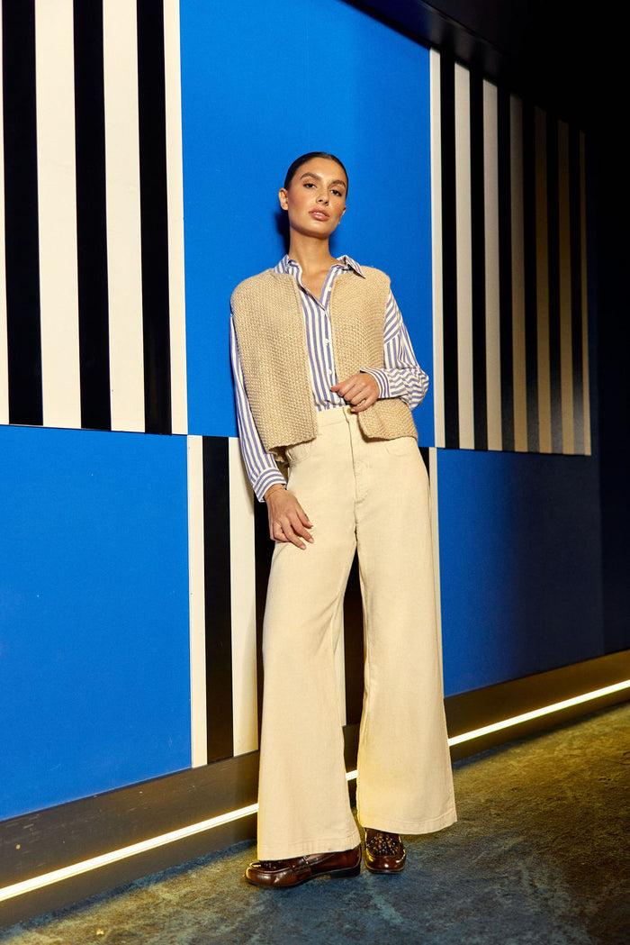 La Petite étoile Gilet Sans Manches Beige - Crea