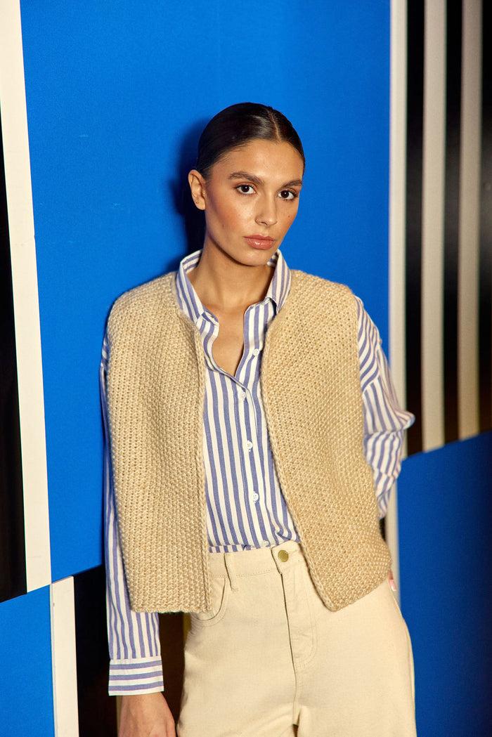 la petite étoile Gilet sans manches beige - Crea