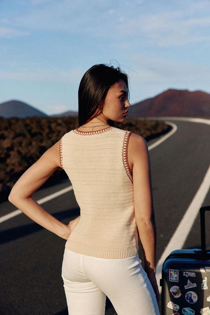 La Petite étoile Gilet Sans Manches Beige - Madina