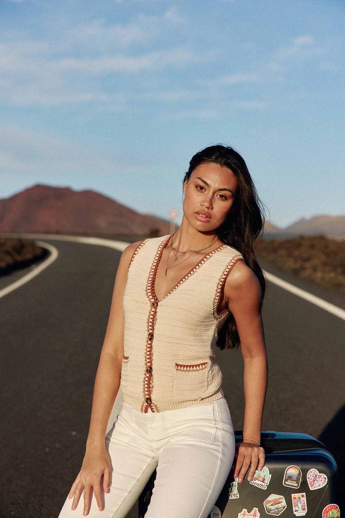 La Petite étoile Gilet Sans Manches Beige - Madina