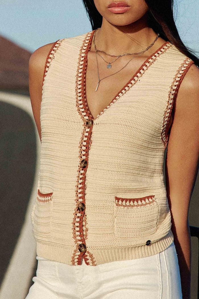 la petite étoile Gilet sans manches beige - Madina