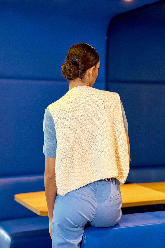 La Petite étoile Gilet Sans Manches Blanc - Crea