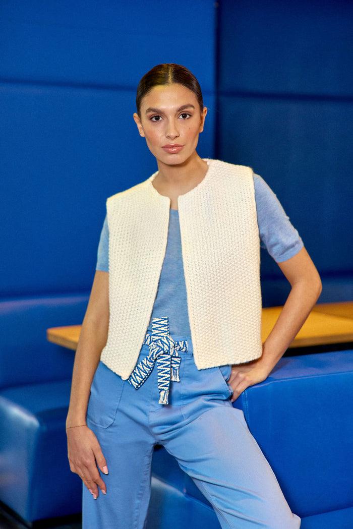 la petite étoile Gilet sans manches blanc - Crea