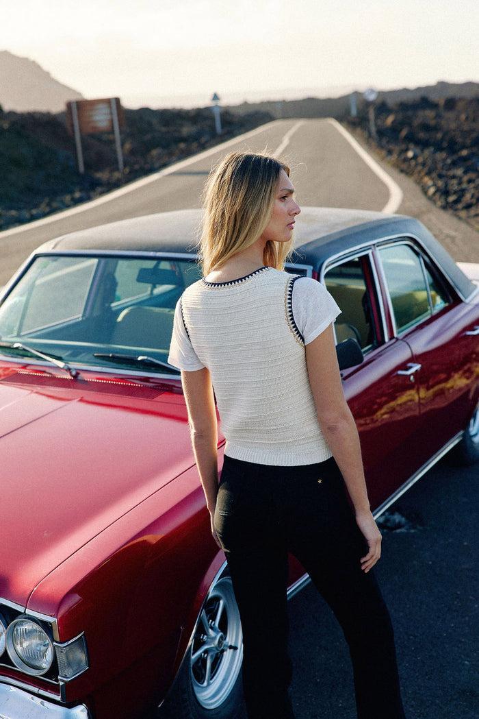 La Petite étoile Gilet Sans Manches écru - Madina