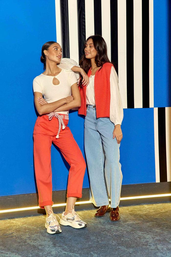 La Petite étoile Gilet Sans Manches Orange - Crea