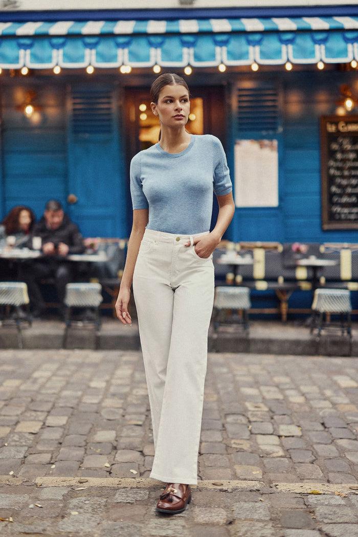 la petite étoile Jean droit blanc - Zephyr