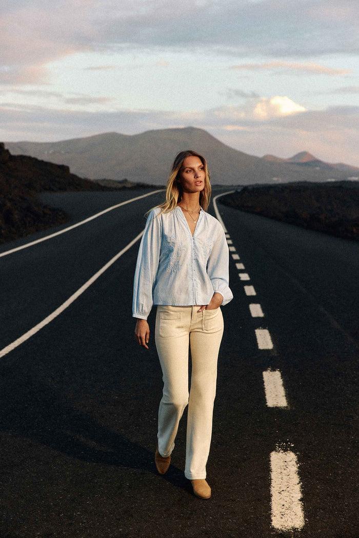 La Petite étoile Jean Flare Beige Clair - Sonny