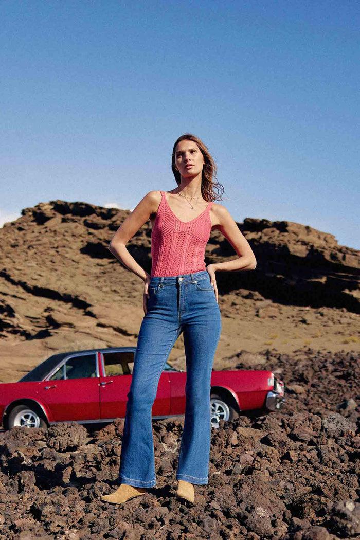 la petite étoile Jean flare deep wash - Lancelot