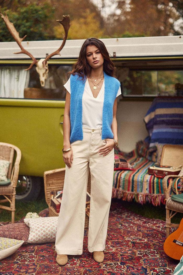 La Petite étoile Jean Large Beige - Prune