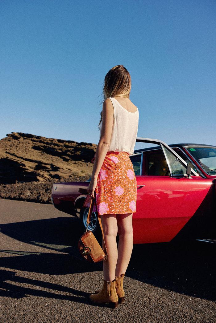 La Petite étoile Jupe Courte Orange - Juny