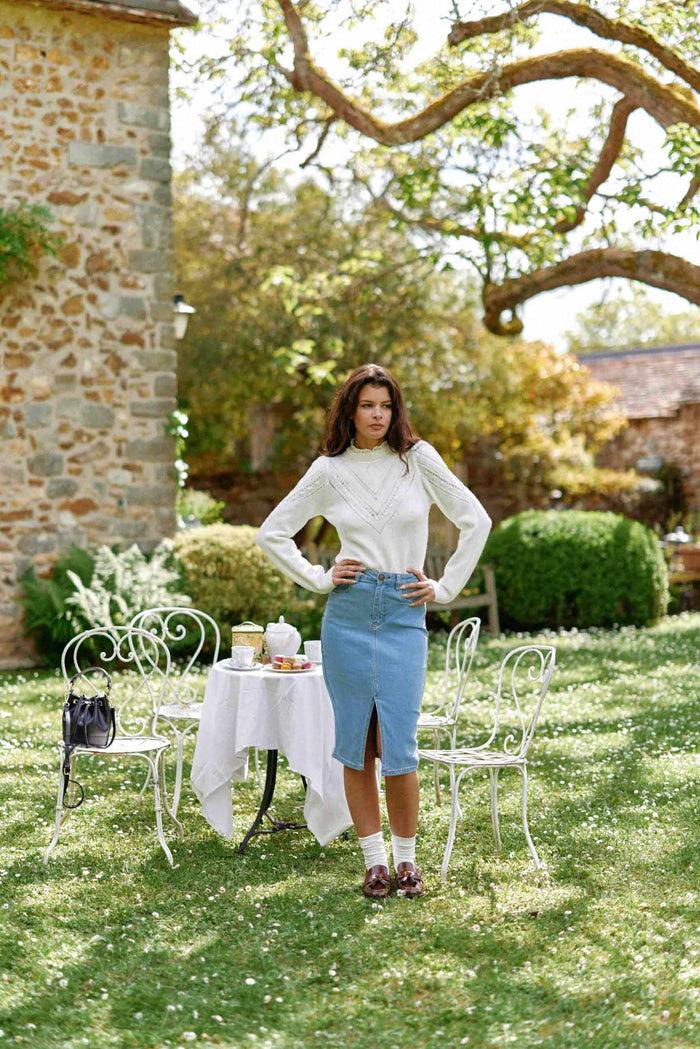 La Petite étoile Jupe En Denim Stone - Jomia