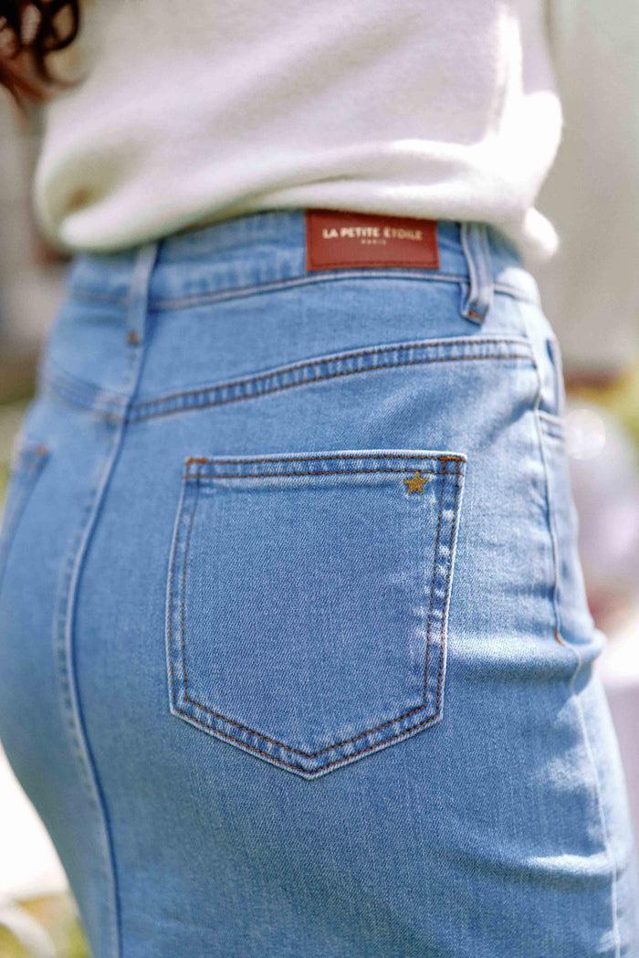 La Petite étoile Jupe En Denim Stone - Jomia
