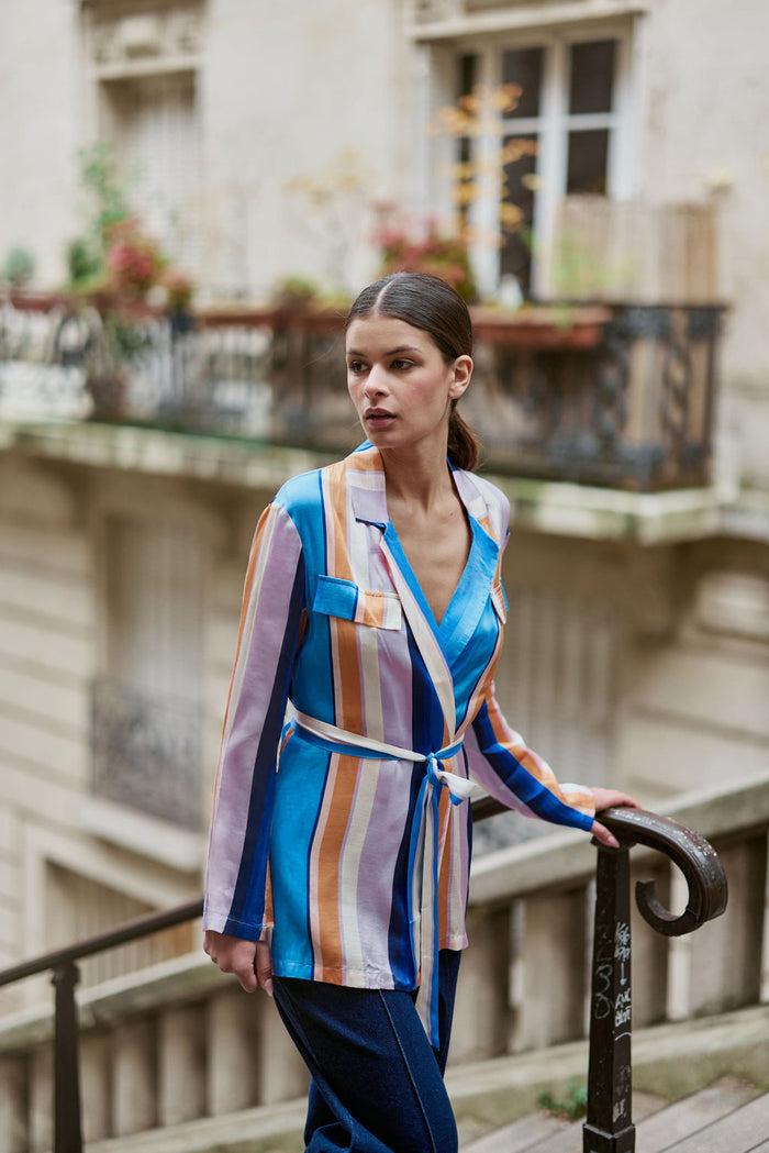 La Petite étoile Kimono Court Vega - Rayures