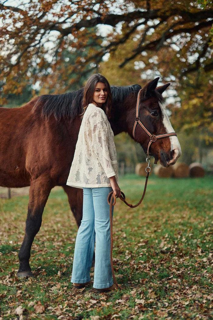 La Petite étoile Kimono En Coton Beige - Violaine