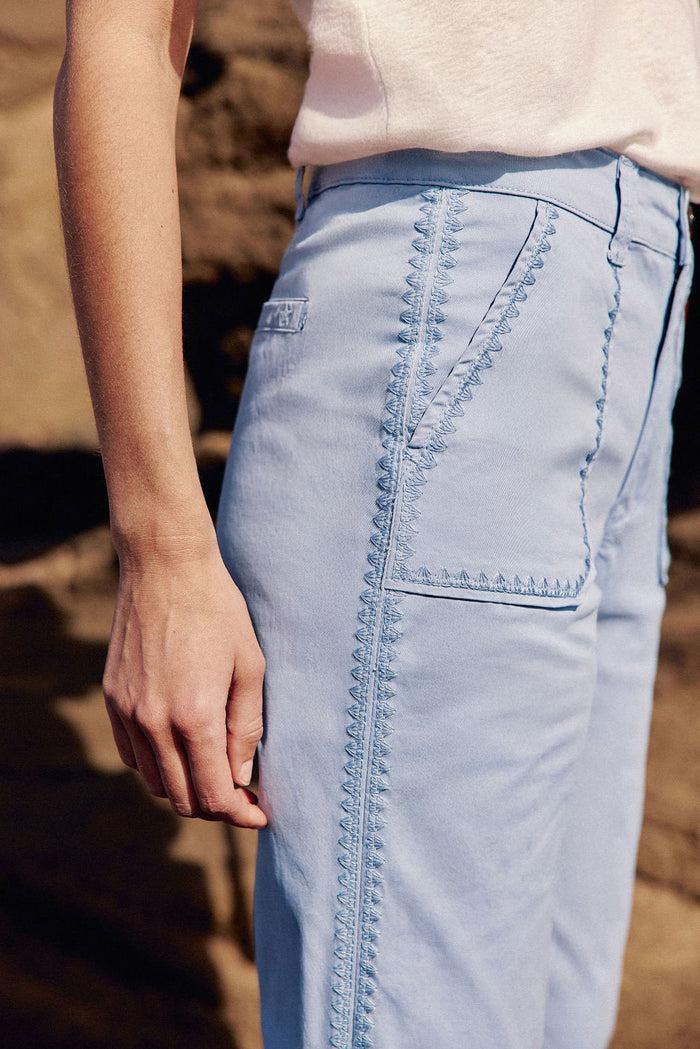la petite étoile Pantalon droit bleu - Marisol