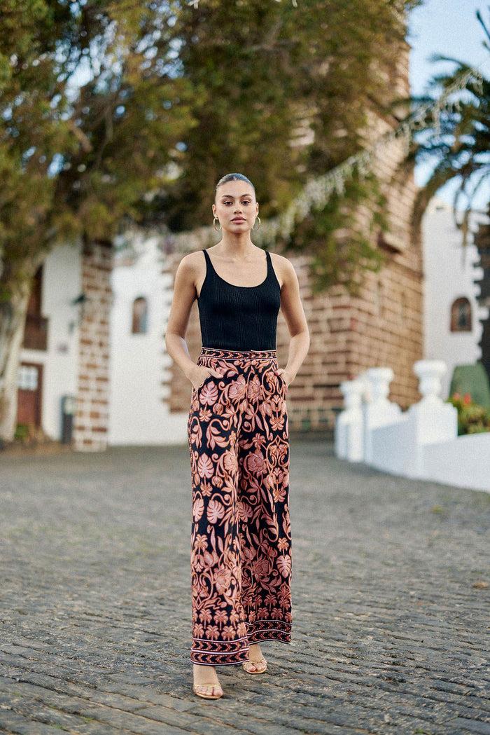 La Petite étoile Pantalon Droit Floral - Pavia