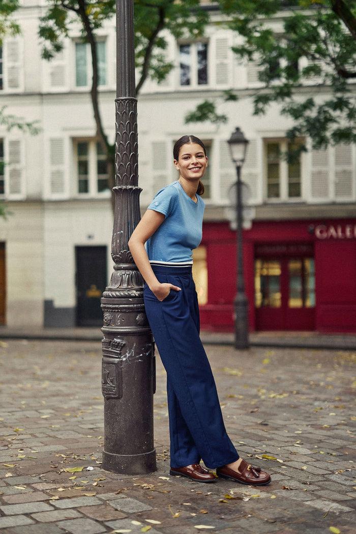 la petite étoile Pantalon droit marine - Patricia