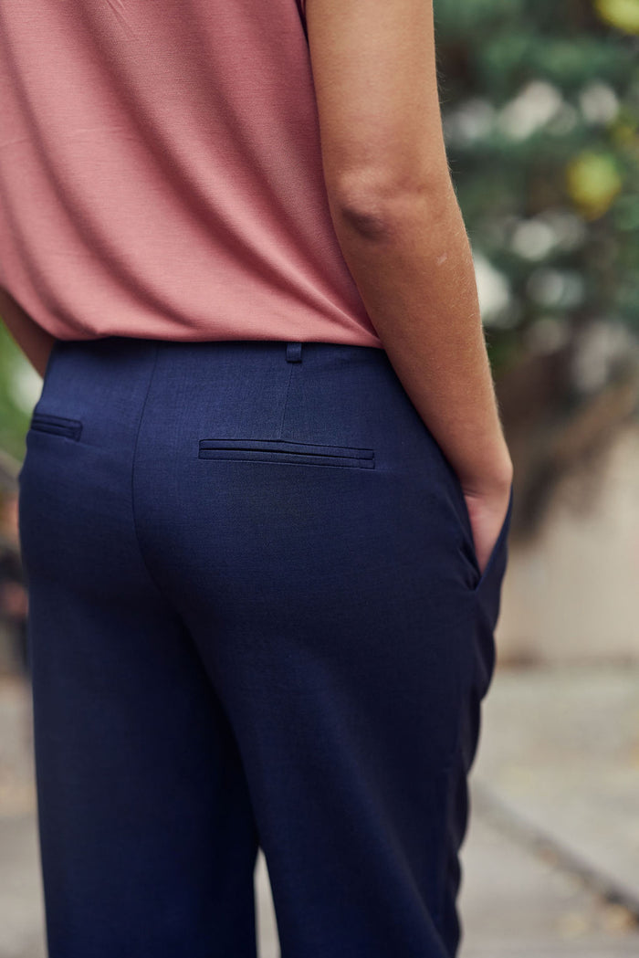 La Petite étoile Pantalon Droit Marine - Polimo