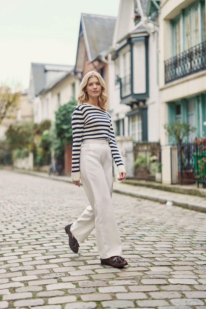 la petite étoile Pantalon droite écru - Patricia