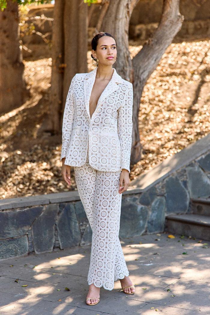 La Petite étoile Pantalon En Guipure Ivoire - Pepina