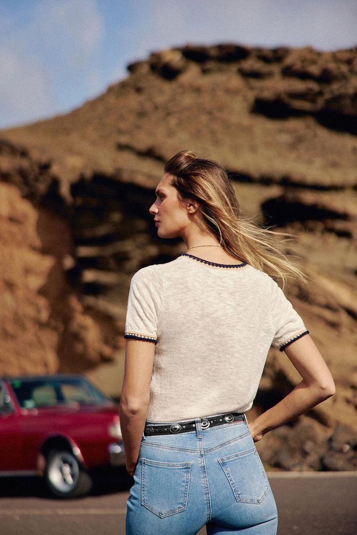 La Petite étoile Pull Col Rond écru - Madi