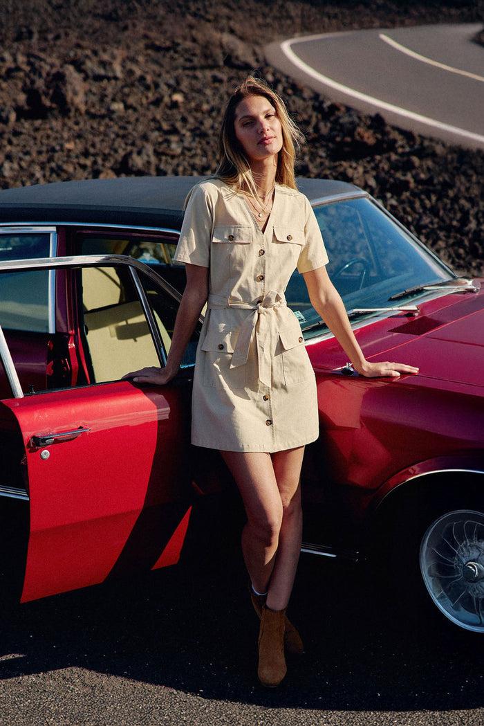 La Petite étoile Robe Courte Beige - Raya