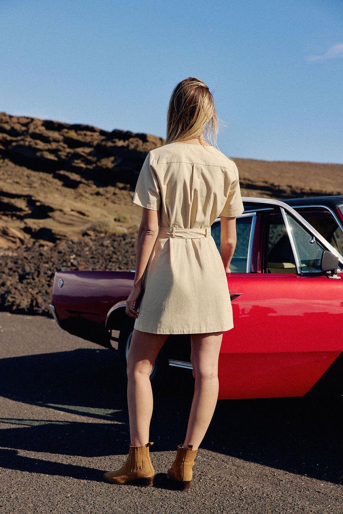 La Petite étoile Robe Courte Beige - Raya