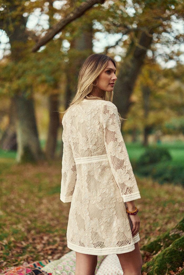 La Petite étoile Robe Courte Beige - Rosane