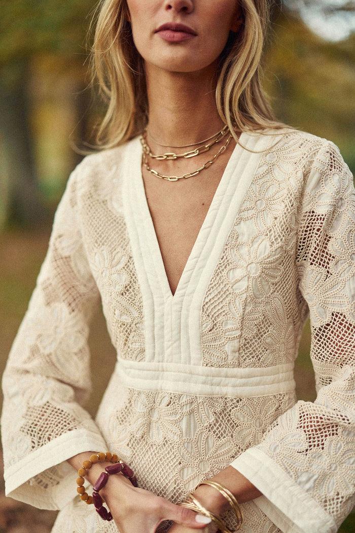 La Petite étoile Robe Courte Beige - Rosane